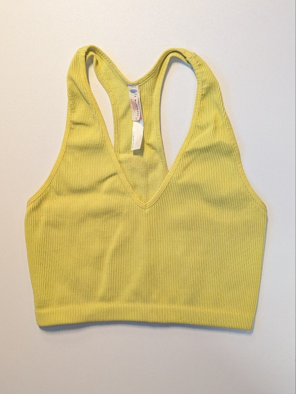 Free Throw Crop Tank in Highlighter